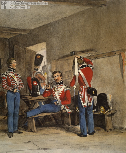 Königreich Hannover – Garde-Grenadiere, Tambour und Gemeine (um 1835)