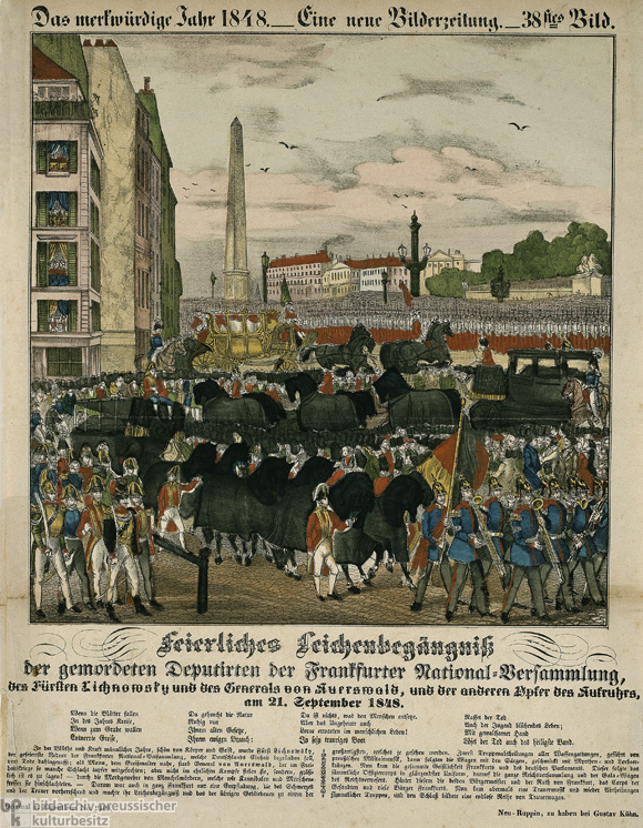 Solemn Funeral Service for the Murdered Parliamentarians of the Frankfurt National Assembly (September 21, 1848)