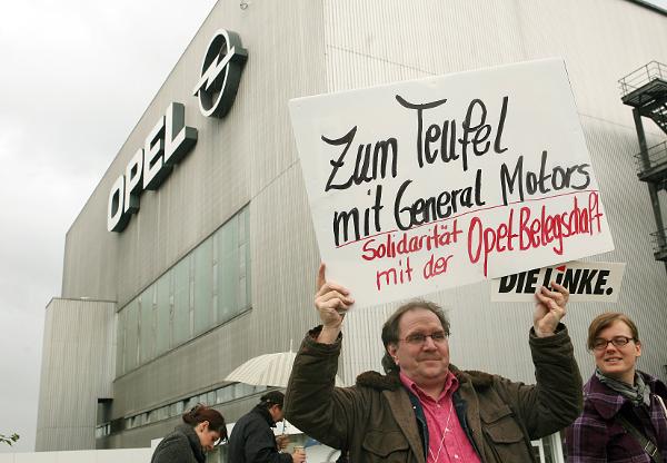 Proteste gegen den gescheiterten Verkauf von Opel (5. November 2009)