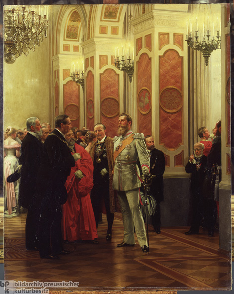 Anton von Werner, <i>Crown Prince Friedrich Wilhelm at a Court Ball in 1878</i> [<i>Kronprinz Friedrich Wilhelm auf dem Hofball 1878</i>] (1895) 