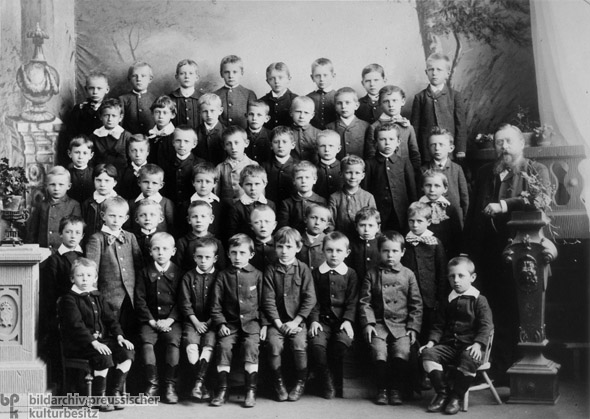 5. Klasse der Mittel-Schule in Wittenberge (1888)