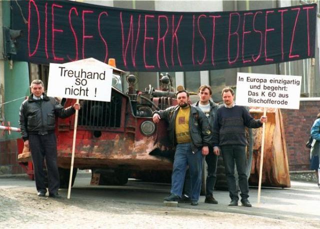 Potash Miners on Strike in Bischofferode (Thuringia) (April 9, 1993)