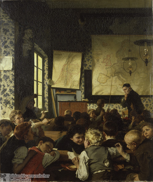 Carl Hertel, <i>Young Germany in School</i> [<i>Jungdeutschland in der Schule</i>] (1874) 