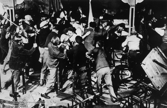Beer Hall Fight between Communists and Members of the <I>Reichsbanner</i> (c. 1930)