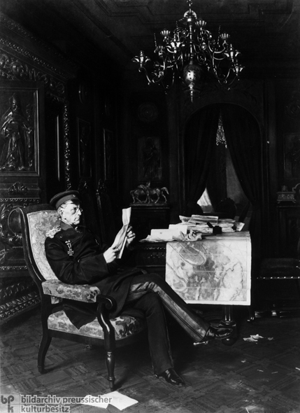Anton von Werner, <i>Chief of the Prussian General Staff Helmuth von Moltke in his Office at Versailles</i> (1870) 