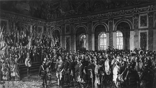 Anton von Werner, <i>The Proclamation of the German Empire (January 18, 1871)</i> – Palace Version (1877) 