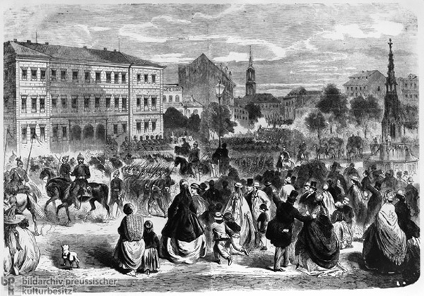 Ankunft preußischer Truppen in Dresden (1866)