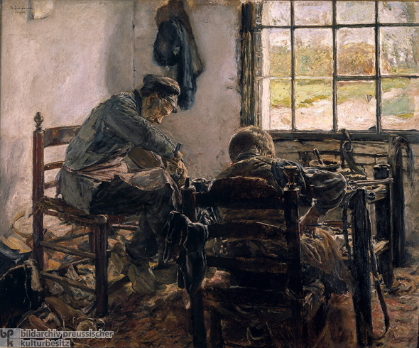 Max Liebermann, <I>A Cobbler’s Workshop</i> [<I>Schusterwerkstatt</I>] (1881-82) 