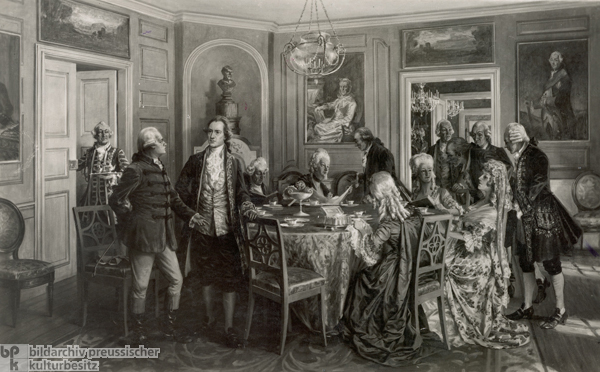 Teestunde bei Herzogin Anna Amalia im Wittumspalais zu Weimar (1783)