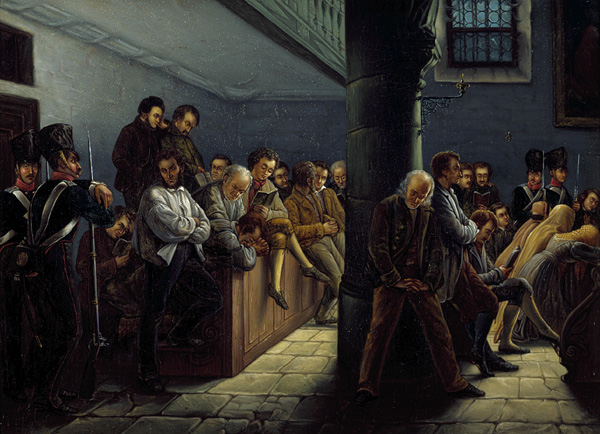 Inmates in the Prison Church (1837)