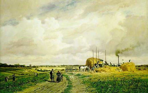 Introduction of Mechanized Threshing in the Countryside (1882) 