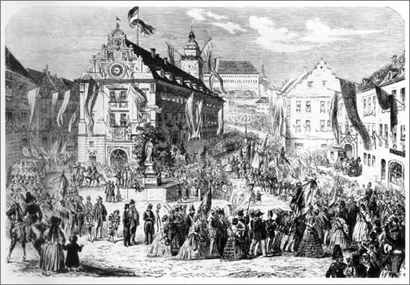 The First German Rifle Club Festival in Gotha (1861)
