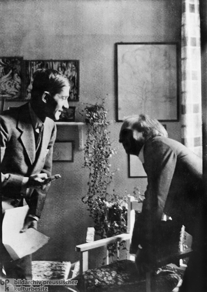 Oskar Kokoschka and Herwarth Walden in the Design Room of <I>Der Sturm</I> (1916)