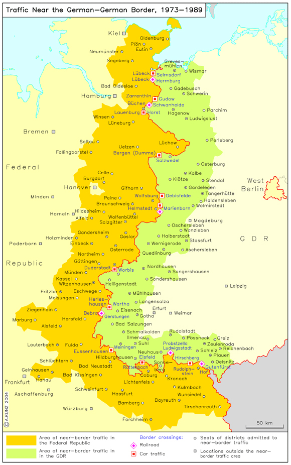 Traffic Near the Inner-German Border (1973-1989)
