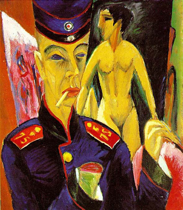 Ernst Ludwig Kirchner, <i>Self-Portrait as a Soldier</i