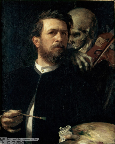 Arnold Böcklin, <i>Selbstbildnis mit fiedelndem Tod</i> (1872)