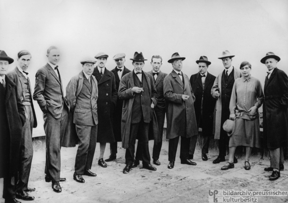 Group Portrait of Bauhaus-Masters in Dessau (1926)