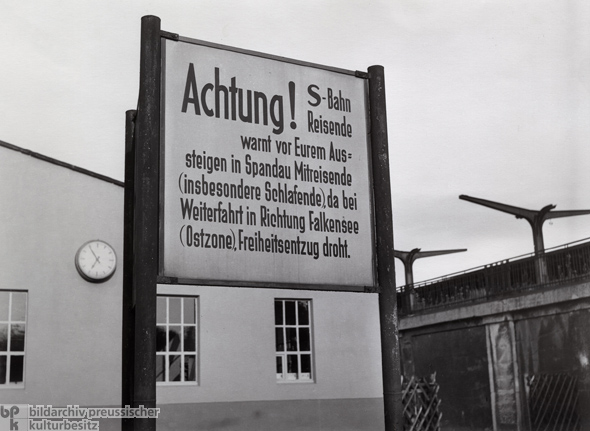 A Warning to Commuter Train Passengers heading towards the Eastern Zone (1953)