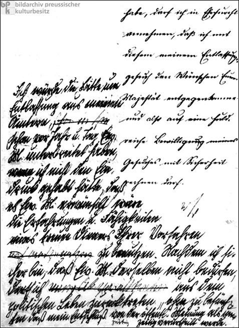 Bismarck’s Handwritten Letter of Resignation (March 18, 1890)