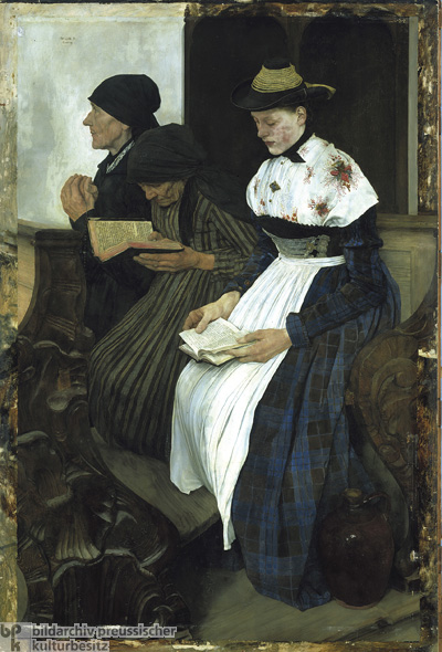 Wilhelm Leibl, <i>Drei Frauen in der Kirche</i> (1882)