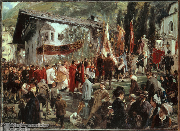 Adolph Menzel, <i>Prozession in Hofgastein</i> (1880) 