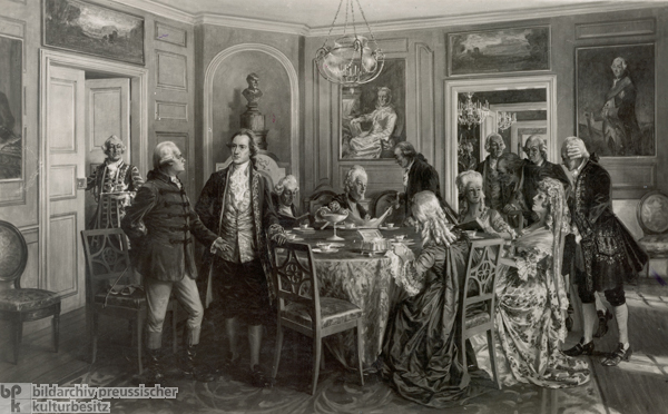 Tea Party Hosted by Duchess Anna Amalia in Wittums Palace in Weimar (1783)