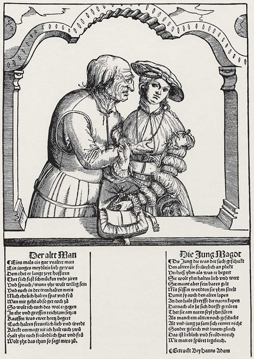 Alter Mann mit einer jungen Frau (1. Hälfte des 16. Jahrhunderts)