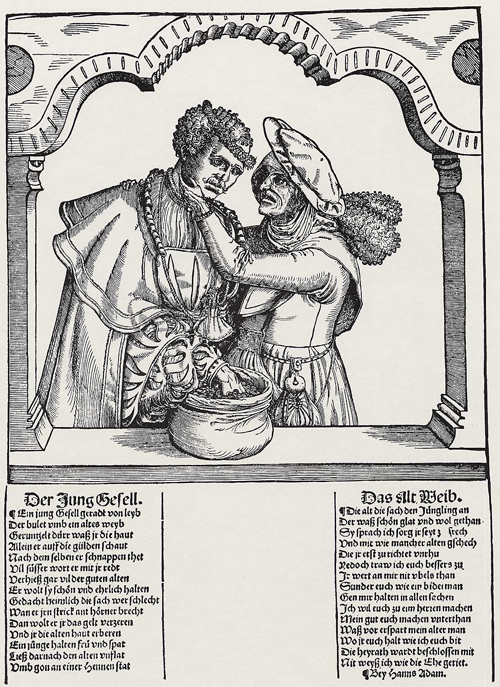 Alte Frau mit einem jungen Mann (1. Hälfte des 16. Jahrhunderts)