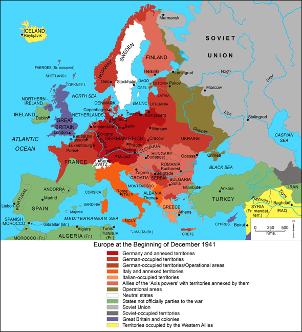 Europe In 1941: A Cartographic Representation Of War And Occupation ...