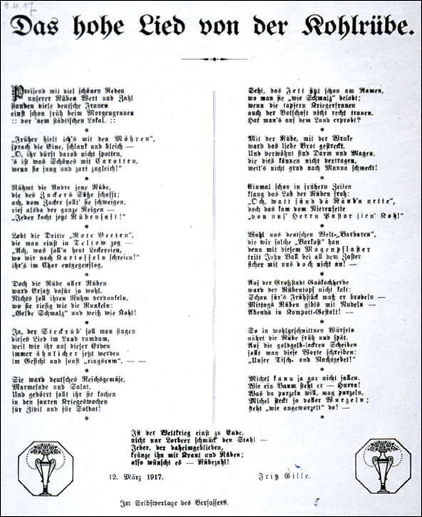 Das hohe Lied von der Kohlrübe (1917)