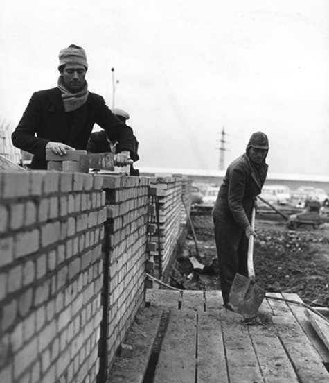Italienische Gastarbeiter in der Bauindustrie (1962)