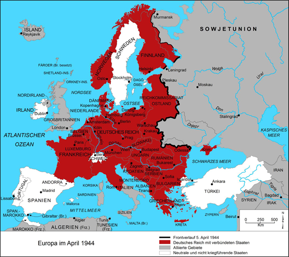 Europa im April 1944