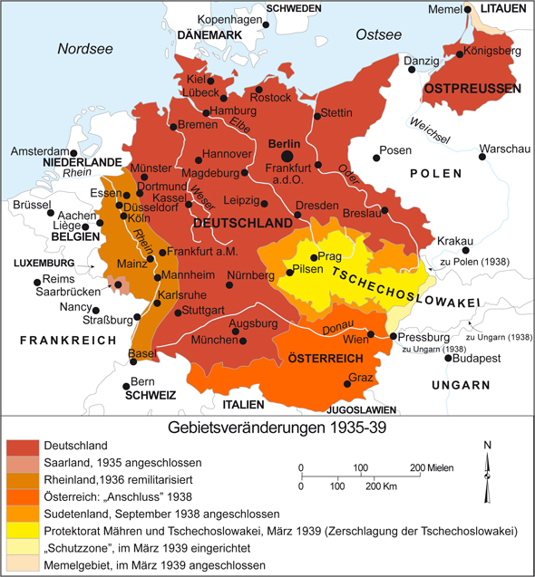 Territoriale Ausweitung Deutschlands (1935-1939)