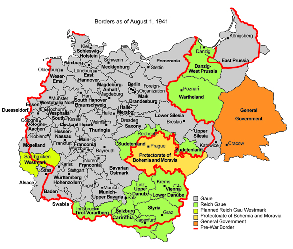 Карта германии до 1941 года на русском языке