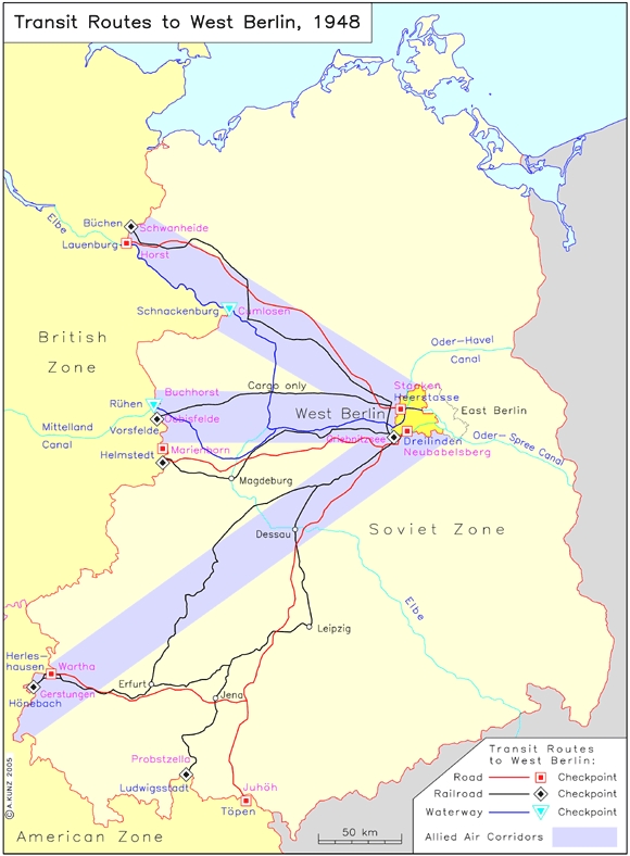 Transit Routes to West Berlin (1948)