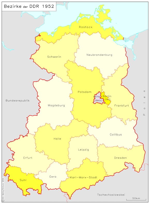 Bezirke der DDR (1952)