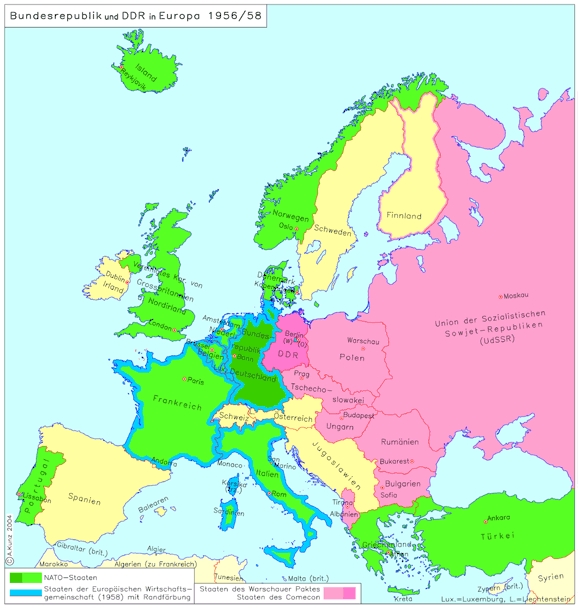 Bundesrepublik und DDR in Europa (1956/58)