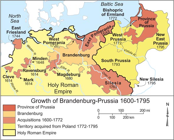 Growth of Brandenburg-Prussia, 1600-1795
