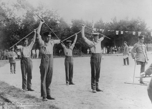 Disabled Veterans Do Calisthenics (c. 1917)