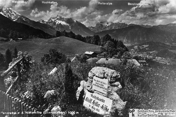 Reich Chancellor Adolf Hitler Heights, the Obersalzberg, Postcard (March 21, 1933)